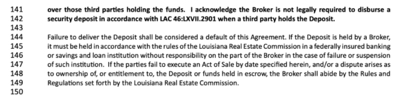 sec 12-2 of LA Residential agreement to buy or sell