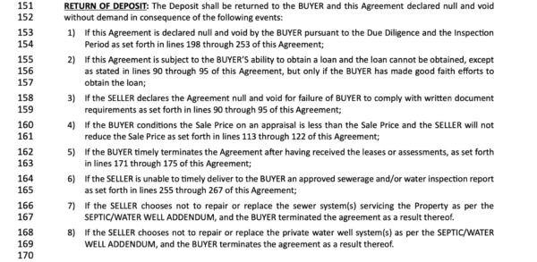 sec 13 of LA Residential agreement to buy or sell