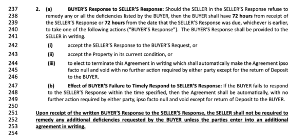 sec 16-4 of LA Residential agreement to buy or sell