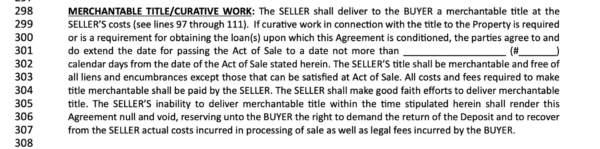 sec 20 of LA Residential agreement to buy or sell