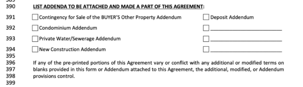 sec 28 of LA Residential agreement to buy or sell