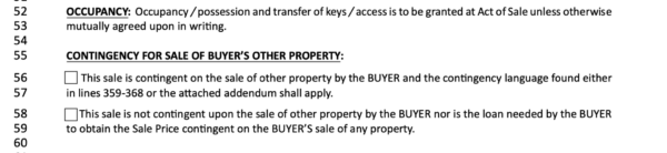 sec 7 of LA Residential agreement to buy or sell